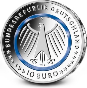 Die Wertseite, die bei allen Münzen der Serie verwendet wird, zeigt einen Adler, den Schriftzug „BUNDESREPUBLIK DEUTSCHLAND“, Wertziffer und Wertbezeichnung, die Jahreszahl 2025, die zwölf Europasterne sowie - je nach Prägestätte - das Münzzeichen „A“ (Berlin), „D“ (München), „F“ (Stuttgart), „G“ (Karlsruhe) oder „J“ (Hamburg).