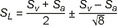 Die Abbildung stellt folgende Formel dar: S tiefgestellter Index L gleich S tiefgestellter Index v plus S tiefgestellter Index a geteilt durch zwei plus minus S tiefgestellter Index v minus S tiefgestellter Index a geteilt durch Wurzel 8.