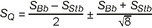 Die Abbildung stellt folgende Formel dar: S tiefgestellter Index Q gleich S tiefgestellter Index Bb minus S tiefgestellter Index Stb geteilt durch 2 plus minus S tiefgestellter Index Bb plus S tiefgestellter Index Stb geteilt durch Wurzel 8.