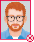 Illustration einer bärtigen Person mit Brille und weichgezeichnetem Gesicht.